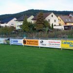 Beispiel für eine Bandenwerbung von Printex aus Würzburg.