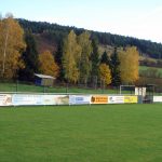 Beispiel für eine Bandenwerbung von Printex aus Würzburg.