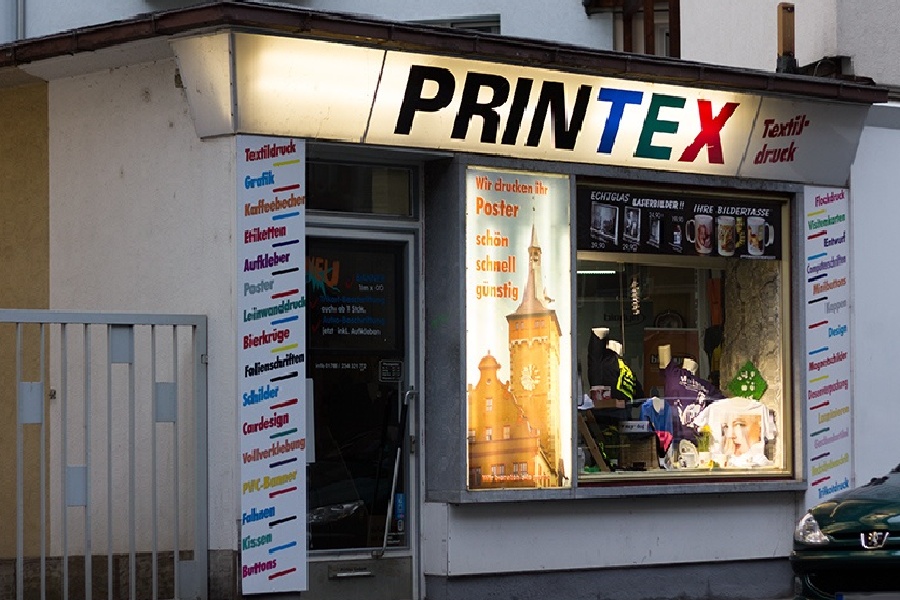 Das Printex-Ladengeschäft im Herzen von Würzburg.